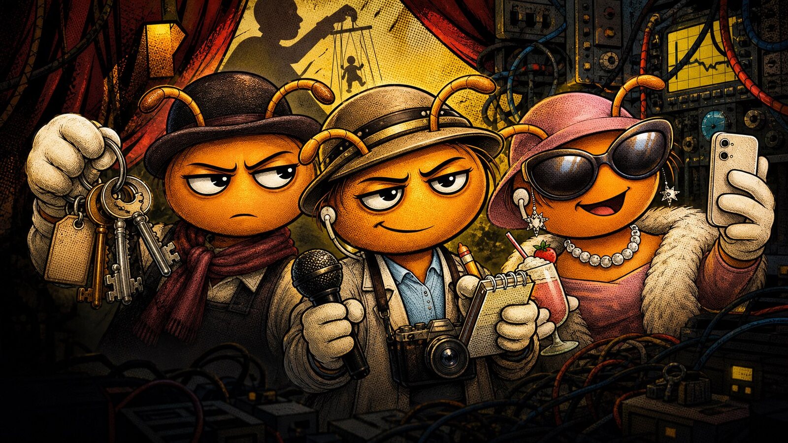 Waldo Key, Yelou Kid y Yu Tibia en portada backstage comic