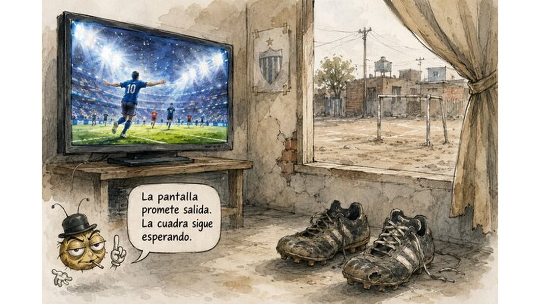 El fútbol en pantalla grande, la calle en pausa
